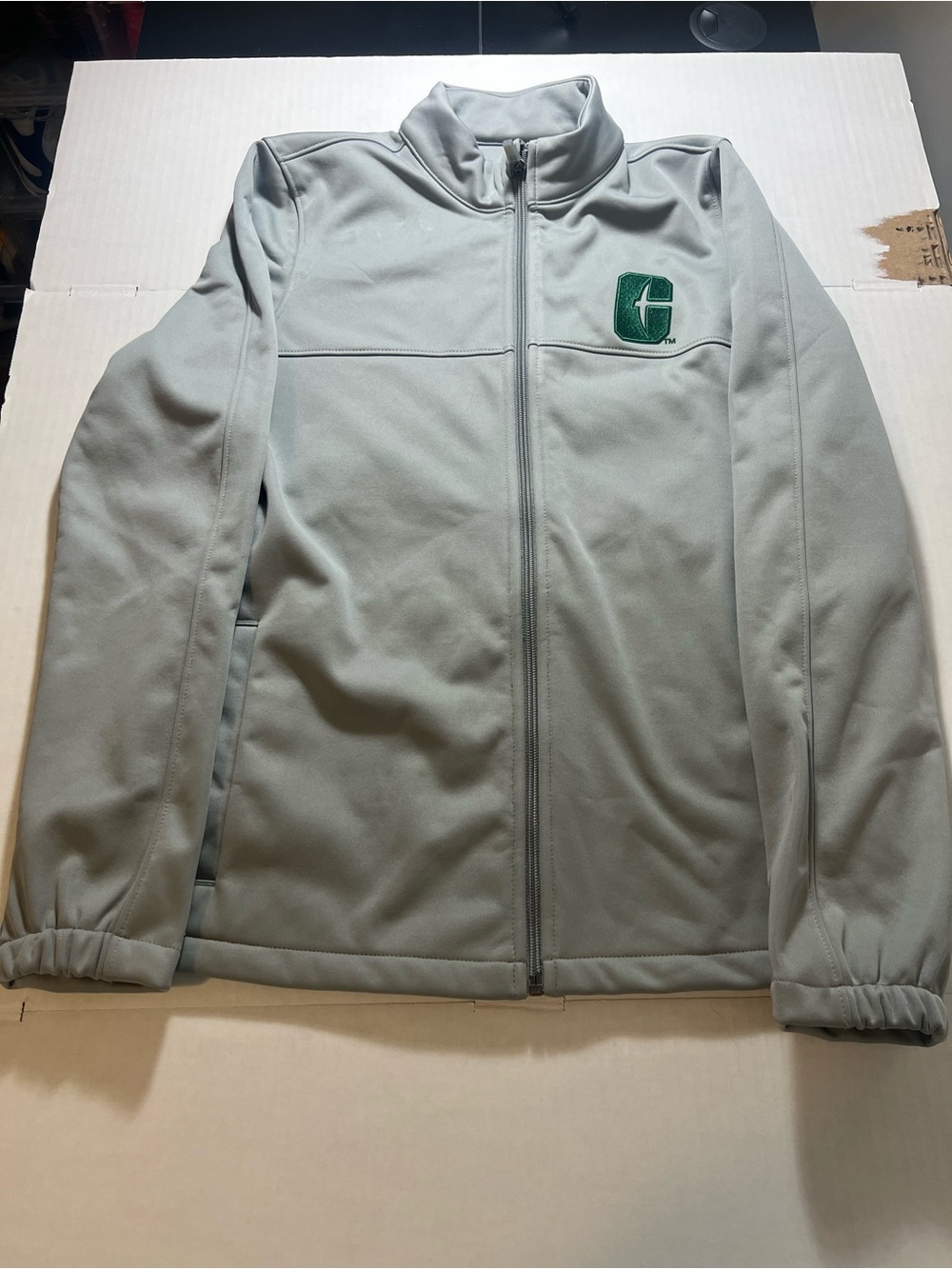Charlotte 49ers Antigua Light Gray Full-Zip Jacket size S